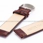 24mm Brown PU Leather Watch Band Strap For Men Women WB2409