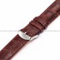 24mm Brown PU Leather Watch Band Strap For Men Women WB2409
