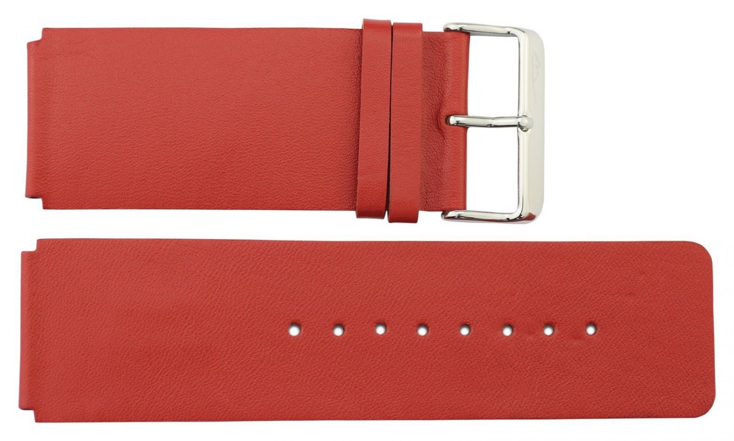 Red Calf Leather Band Replacement, Pin Clasp, 26mm Strap Top Quality Genuine