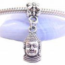 Nice 3D Silver Tone Buddha Head Face  European Charm Fits Bracelet