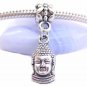 Nice 3D Silver Tone Buddha Head Face  European Charm Fits Bracelet