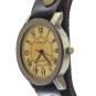 New Arrival Vintage Cow Leather Brown Wide Strap Casual Copper Button Pale Gold
