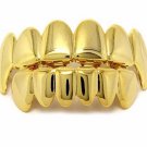 Grillz Vampire Fangs 14k Gold Plated Fang Grillz Set Vampire Teeth Free US Ship