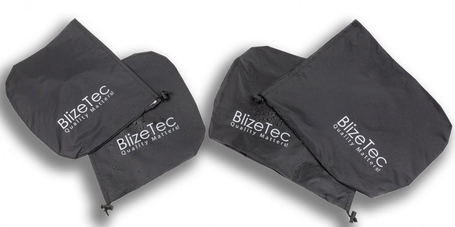 Car Side View Mirror Covers: BlizeTec Rain, Ice and Snow Protectors Universal D