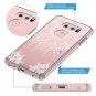LG V30 Case, Rosebono Pattern Designed Slim Shockproof Hard PC+TPU Bumper Protec