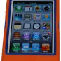 Orange and Blue iPhone 4 4s Hybrid Body Armor Hard Protective Case Cover, Three-