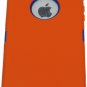 Orange and Blue iPhone 4 4s Hybrid Body Armor Hard Protective Case Cover, Three-