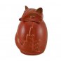 Beautiful Cute Ceramic  ANIMAL COOKIE JAR a fox Round Sculpture