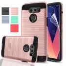 For LG V30 Plus Case, LG V30 Case With HD Screen Protector,Anoke Ruggrd Silicone Har