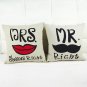 Wedding Pillow Cover Bedding Couples for Wife and Husband We Will Be Rich