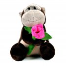 VALENTINES DAY GIFT Plush Orangutan Hold Rose Animal Monkey I Love You US Ship