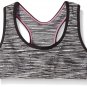 Maidenform Girl Big Girls Seamfree Sport Bra, Black/White Space Dye, Medium