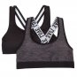 Fruit of the Loom Big Girls' Banded Sports Bra (Pack Of 2), Dark Grey Heather/Bl