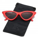 LKEYE-Goggles Vintage Cat Eye Sunglasses Retro Kurt Cobain Glasses LK1739 Red Fr