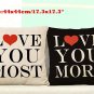 Cover Pillowcase Pair I Love You Love You More Decoration Set Valentine's Day