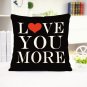 Cover Pillowcase Pair I Love You Love You More Decoration Set Valentine's Day