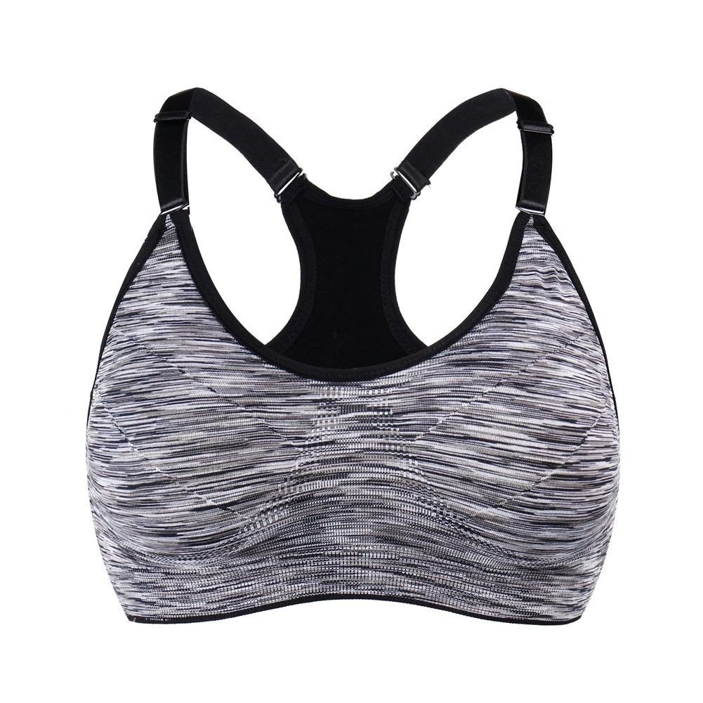 MISS MOLY Women's Seamless Adjustable Straps Removable Pads Racerback Sports Bra