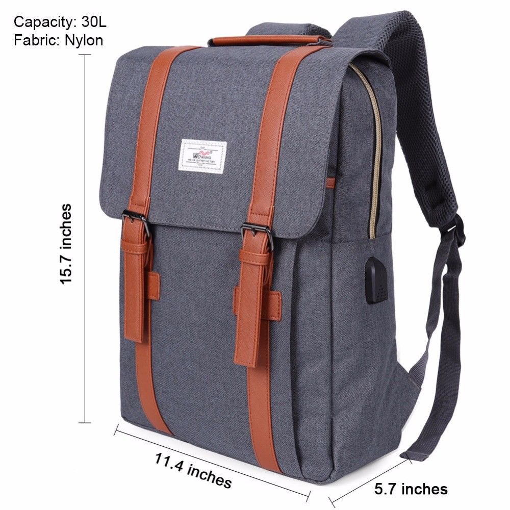 15.7"  Laptop Notebook Anti-theft  Backpack USB Charge Computer Travel Bag