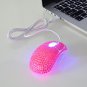 Rose Crystallized Blue light Optical Computer Desk USB Mouse with Crystals
