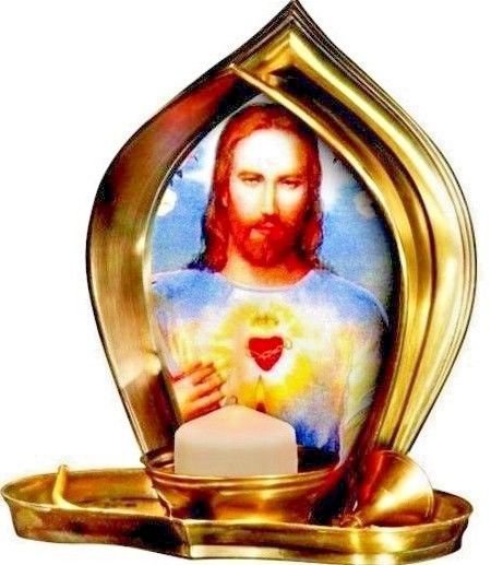 Brand NEW Candle JESUS Help Protect Our Family Arched Porcelain Plate