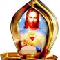 Brand NEW Candle JESUS Help Protect Our Family Arched Porcelain Plate