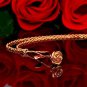 Rose Pendant Necklace 18k Gold Plated Valentines day Jewelry Gift Fast Free ship