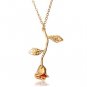 Rose Pendant Necklace 18k Gold Plated Valentines day Jewelry Gift Fast Free ship