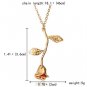 Rose Pendant Necklace 18k Gold Plated Valentines day Jewelry Gift Fast Free ship