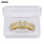 Vampir 18K Gold/Silver Plated Zirconia Row Mouth Teeth Grillz Grills