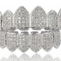 Vampir 18K Gold/Silver Plated Zirconia Row Mouth Teeth Grillz Grills