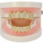 Vampir 18K Gold/Silver Plated Zirconia Row Mouth Teeth Grillz Grills