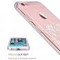For iPhone 6 Plus Case  White Henna Mandala Floral Case, Transparent Plastic