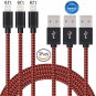 3 Pack 6 Ft Lightning Cable Heavy Duty iPhone 8 7 6 5 Charging Cord USB Charger