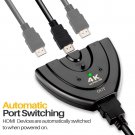 Full HD HDMI Splitter 3 Port Hub Repeater Amplifier v1.4 3D 1080p 4K X 2K Ultra