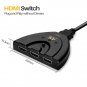 Full HD HDMI Splitter 3 Port Hub Repeater Amplifier v1.4 3D 1080p 4K X 2K Ultra
