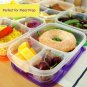 10 Meal Prep Containers Food Storage Reusable 3 Compartment Plastic Microwavable