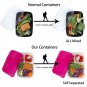 10 Meal Prep Containers Food Storage Reusable 3 Compartment Plastic Microwavable