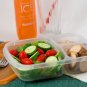 10 Meal Prep Containers Food Storage Reusable 3 Compartment Plastic Microwavable