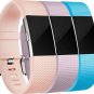 Fitbit 3 Pack Silicone Fitness Wristband Charge 2 Strap Replacement Bands Small