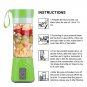 Portable Blender USB Juicer Cup Fruit Mixing Machine, Rechargeable 380ML Bottle