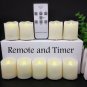 9 Pcs Moving Wick LED Flameless Candles with Remote Control Timer Tea lights