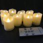 9 Pcs Moving Wick LED Flameless Candles with Remote Control Timer Tea lights
