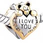 I Love You Charms Bead Heart Teddy Bear Crystal Birthstone Pandora Bracelet Gift