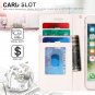 iPhone 8 Plus / 7 Plus Case PU Leather Wallet Case Card Holder Stand RFID Block