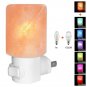 Himalayan Salt Plug in LED Night Light Wall Lamp Nightlight Multi Color Changing