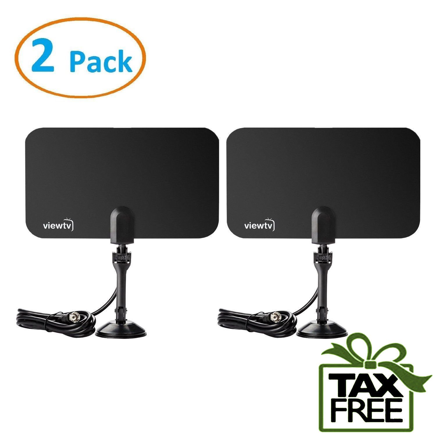 2 Pack Thin Flat Indoor Antenna HD High Def TV Fox Scout HDTV DTV TVScout TVFox