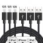 Lightning Cable 3Pack 10FT Nylon Braided USB Cord iPhone X 8 7 6S 6 5s 5c 5 Plus