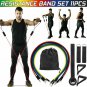 Resistance Workout Bands Exercise Fitness Set Yoga Pilates Training Abs Tube Gym