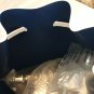 Pre Owned Mansur Gavriel White -Blue Bucket Bag Large 12x9 inch