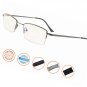 Blue Light Blocking, Half-rim Titanium Bridge Computer Reading Glasses